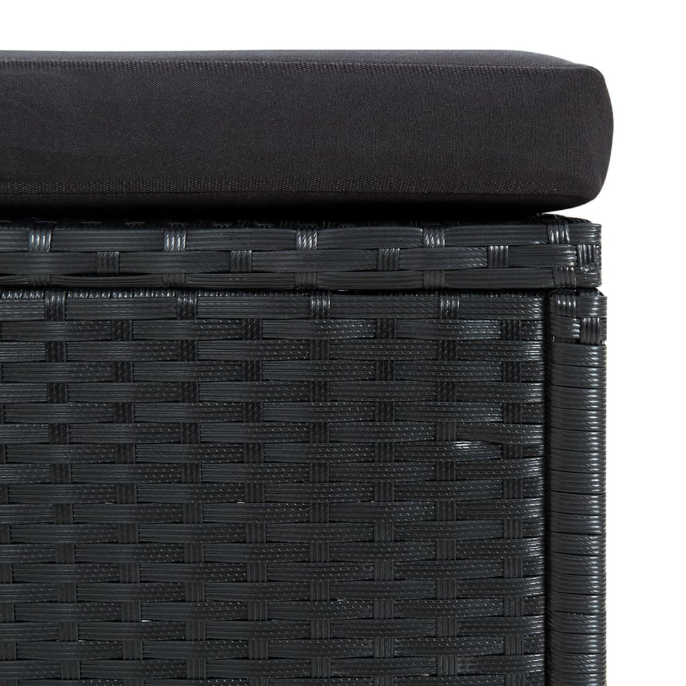 6-delige Loungeset met kussens poly rattan zwart MeubelReus