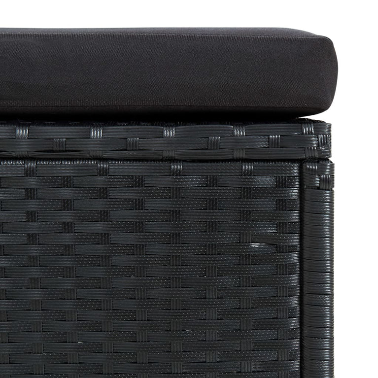 6-delige Loungeset met kussens poly rattan zwart MeubelReus