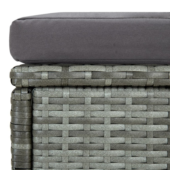 6-delige Loungeset met kussens poly rattan grijs MeubelReus