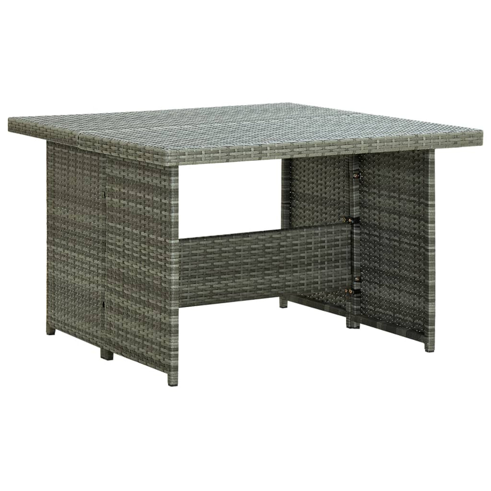 6-delige Loungeset met kussens poly rattan grijs MeubelReus
