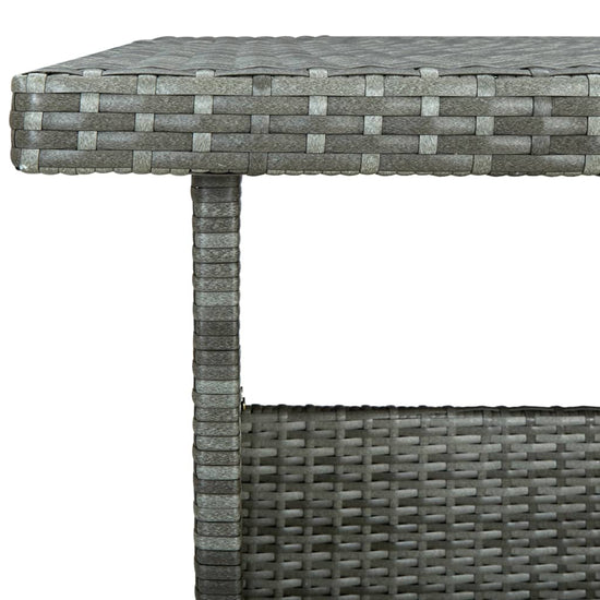 6-delige Loungeset met kussens poly rattan grijs MeubelReus