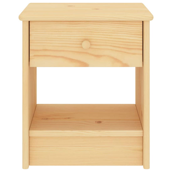 Nachtkastje 35x30x40 cm massief grenenhout lichthoutkleurig MeubelReus