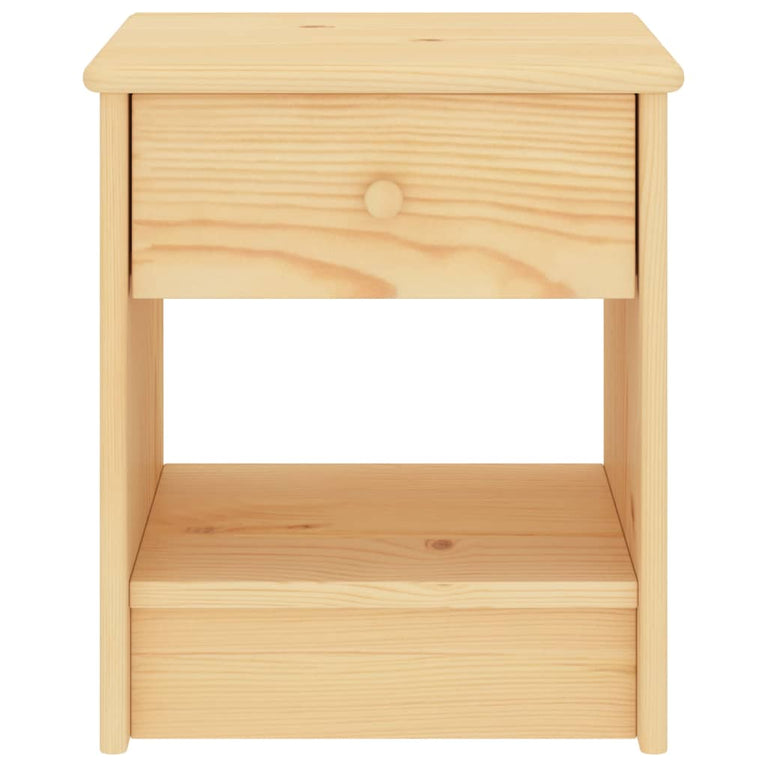 Nachtkastje 35x30x40 cm massief grenenhout lichthoutkleurig MeubelReus
