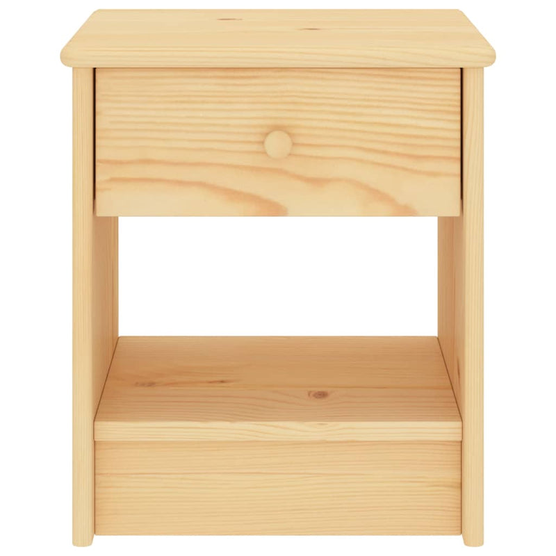 Nachtkastje 35x30x40 cm massief grenenhout lichthoutkleurig MeubelReus