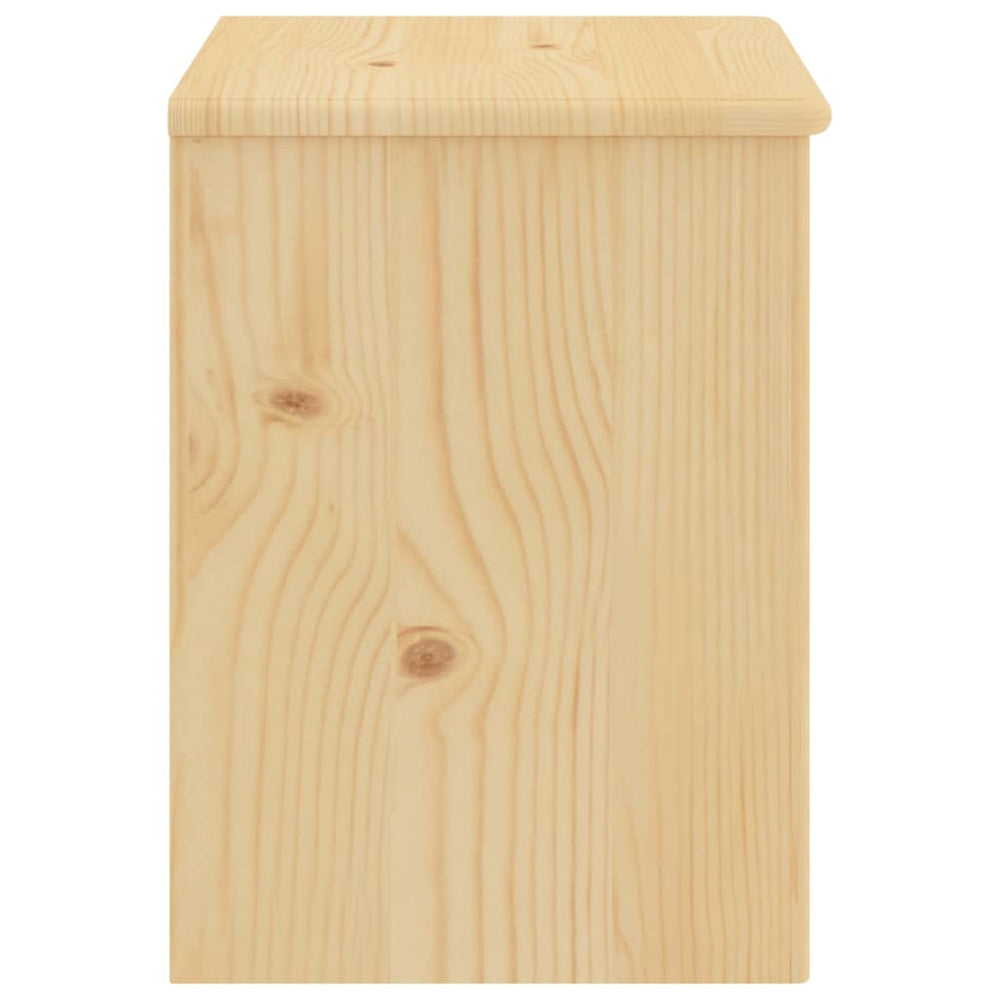 Nachtkastje 35x30x40 cm massief grenenhout lichthoutkleurig MeubelReus