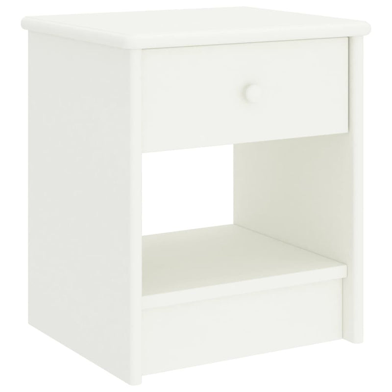 Nachtkastjes 2 st 35x30x40 cm massief grenenhout wit MeubelReus