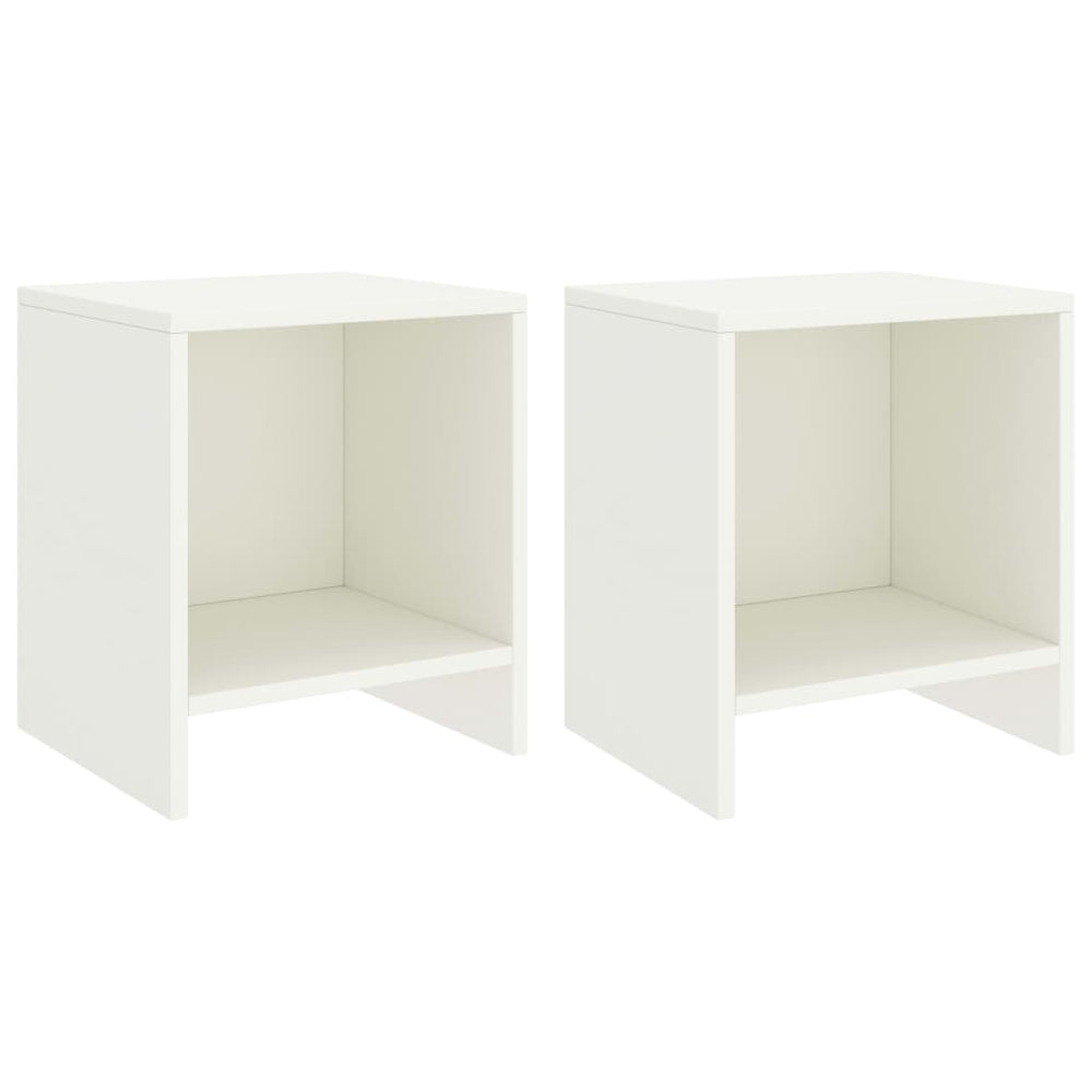 Nachtkastjes 2 st 35x30x40 cm massief grenenhout wit MeubelReus