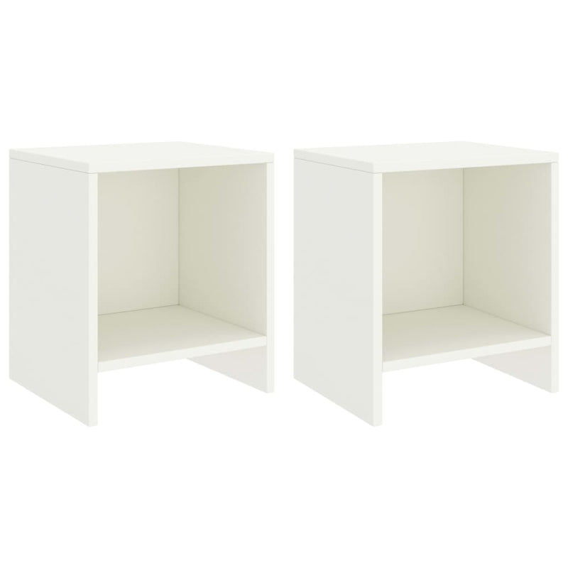 Nachtkastjes 2 st 35x30x40 cm massief grenenhout wit MeubelReus