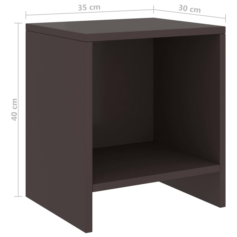 Nachtkastjes 2 st 35x30x40 cm massief grenenhout donkerbruin MeubelReus
