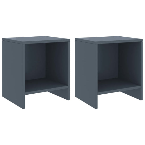 Nachtkastjes 2 st 35x30x40 cm massief grenenhout lichtgrijs MeubelReus