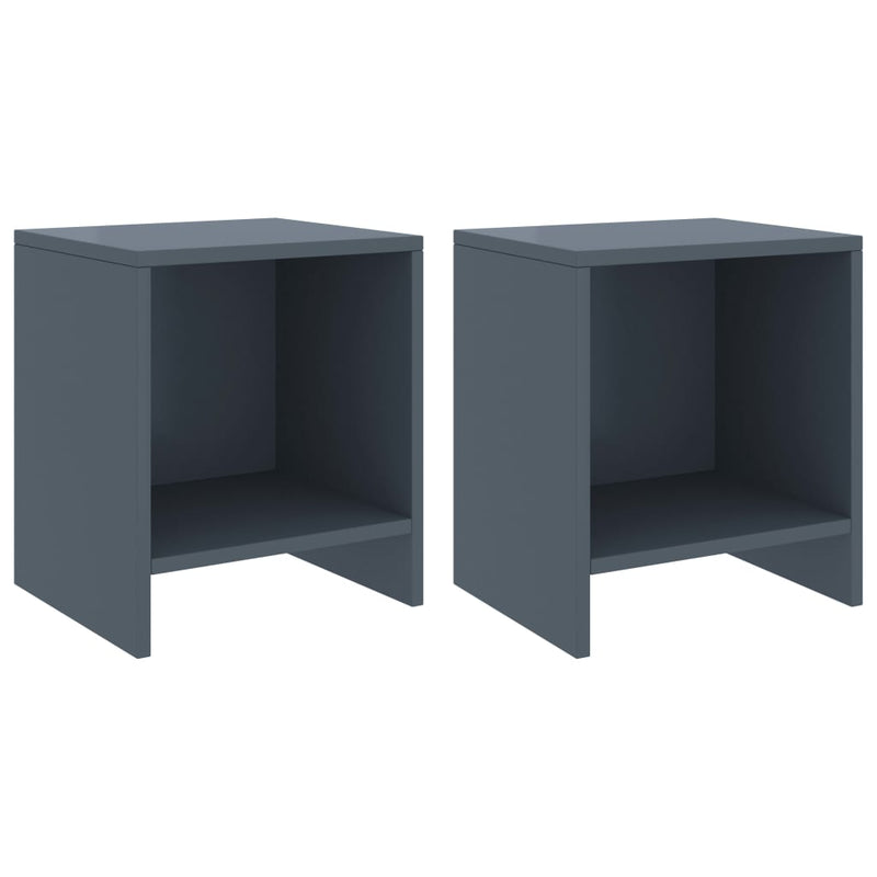 Nachtkastjes 2 st 35x30x40 cm massief grenenhout lichtgrijs MeubelReus