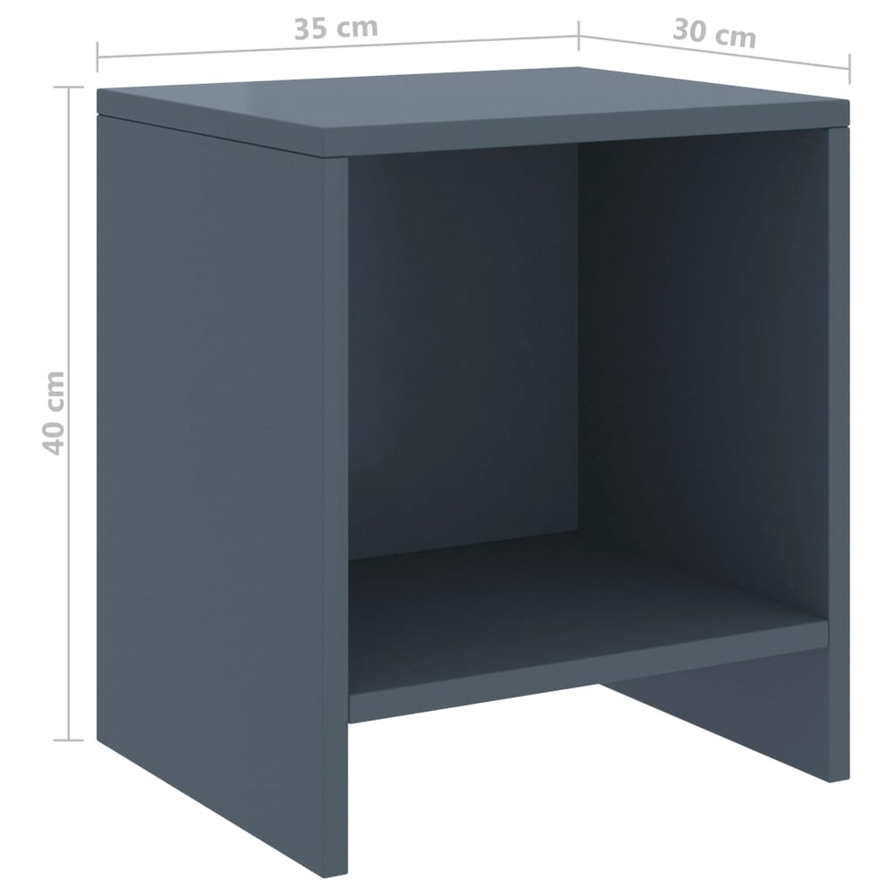 Nachtkastjes 2 st 35x30x40 cm massief grenenhout lichtgrijs MeubelReus