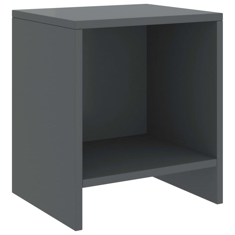 Nachtkastjes 2 st 35x30x40 cm massief grenenhout donkergrijs MeubelReus