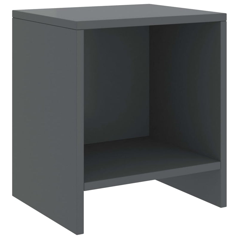 Nachtkastjes 2 st 35x30x40 cm massief grenenhout donkergrijs MeubelReus