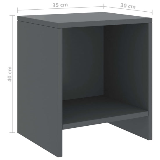 Nachtkastjes 2 st 35x30x40 cm massief grenenhout donkergrijs MeubelReus