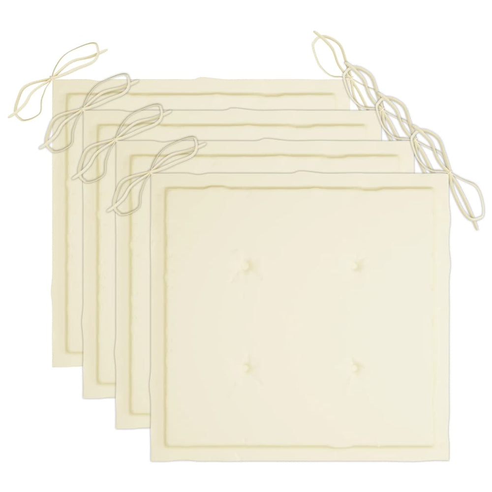 Tuinstoelen 4 st met kussens massief acaciahout MeubelReus