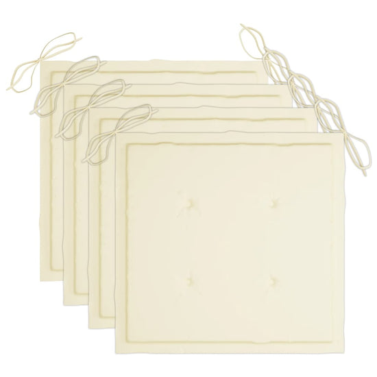 Tuinstoelen 4 st met kussens massief acaciahout MeubelReus