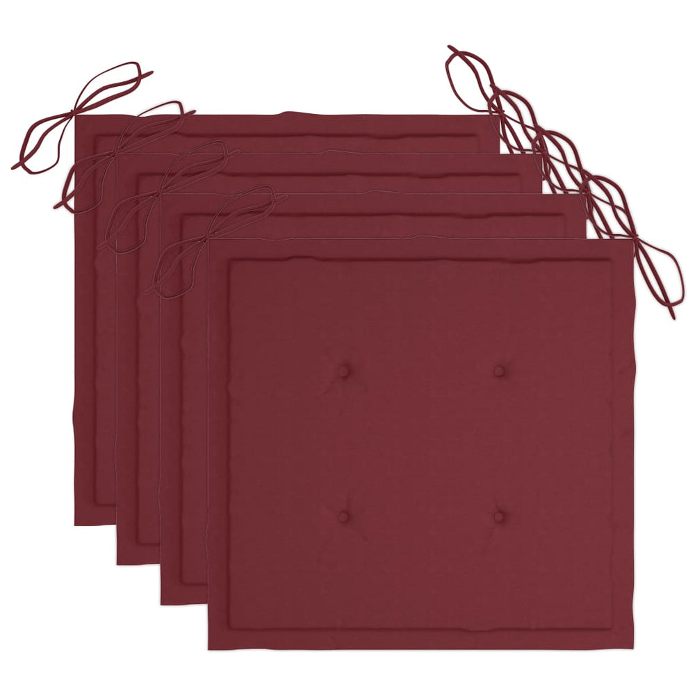 Tuinstoelen 4 st met kussens massief acaciahout MeubelReus