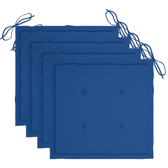 Tuinstoelen 4 st met kussens massief acaciahout MeubelReus