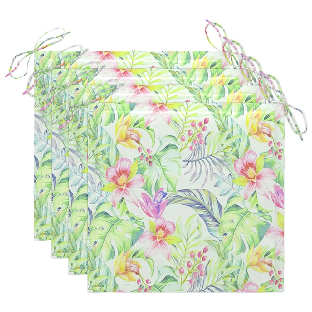 Tuinstoelen 4 st met kussens massief acaciahout MeubelReus