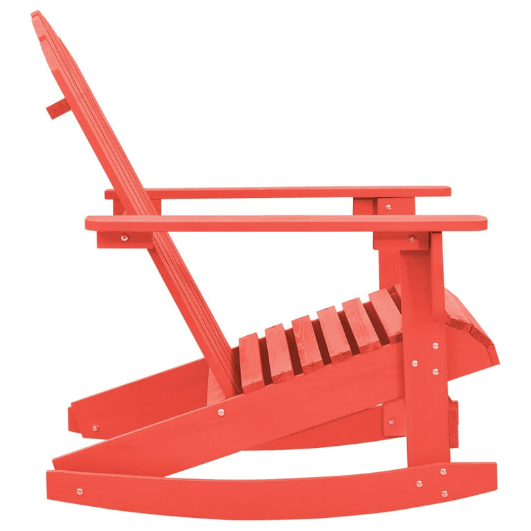 Schommelstoel Adirondack massief vurenhout rood MeubelReus