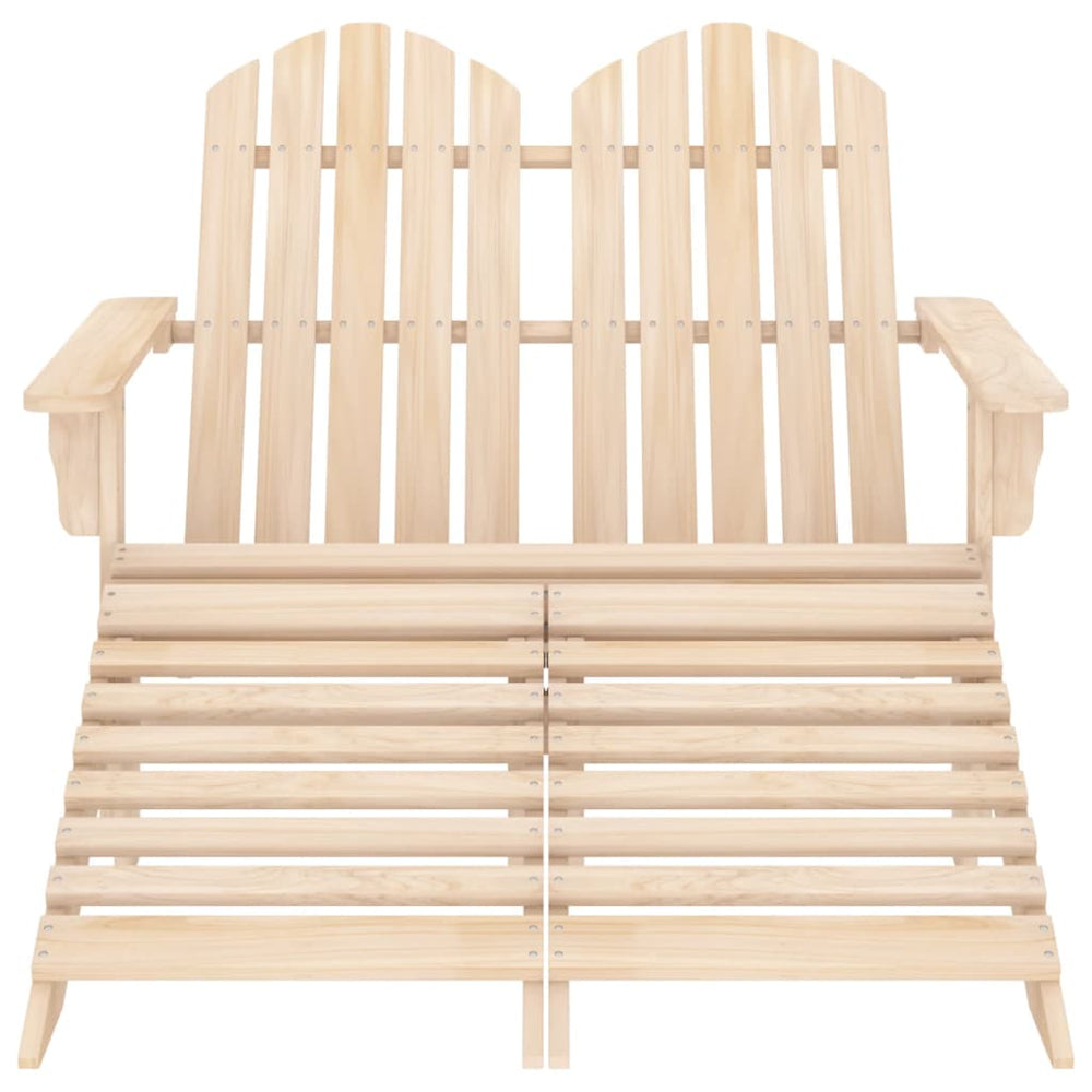 Tuinstoel 2-zits Adirondack met voetenbank vurenhout MeubelReus