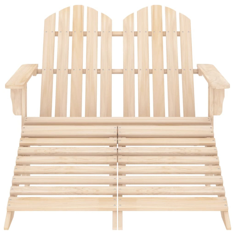 Tuinstoel 2-zits Adirondack met voetenbank vurenhout MeubelReus