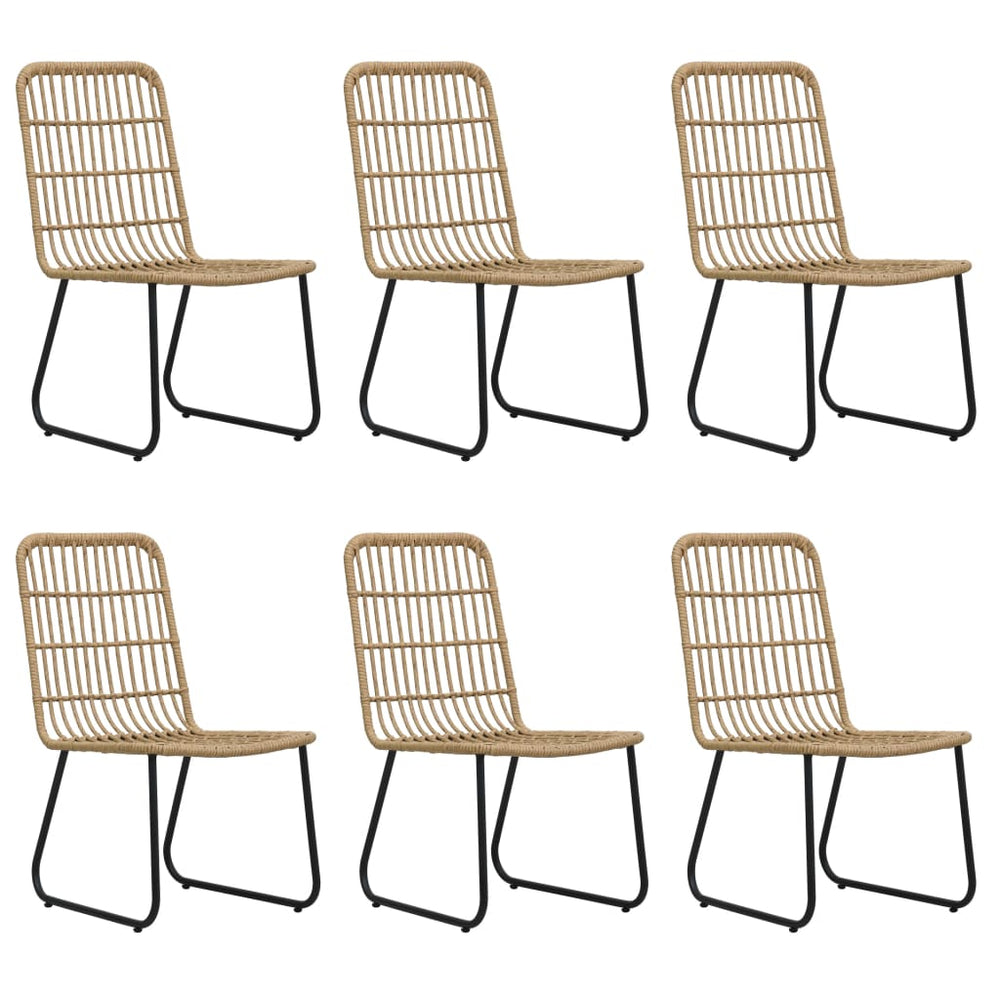 7-delige Tuinset poly rattan en glas MeubelReus