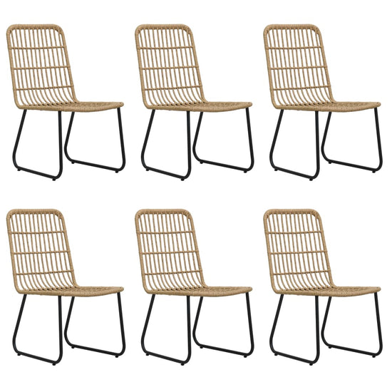 7-delige Tuinset poly rattan en glas MeubelReus