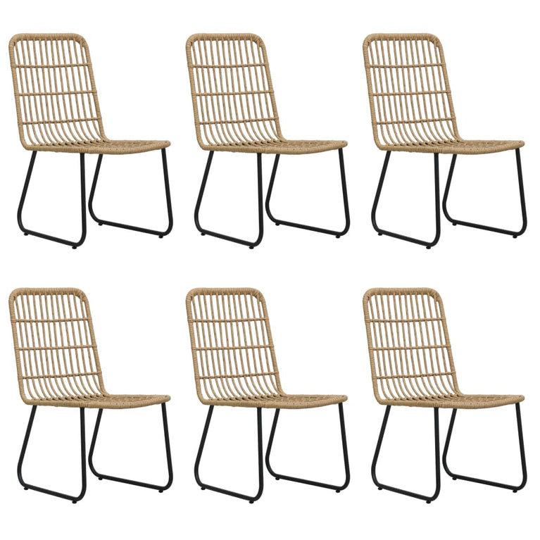 7-delige Tuinset poly rattan en glas MeubelReus