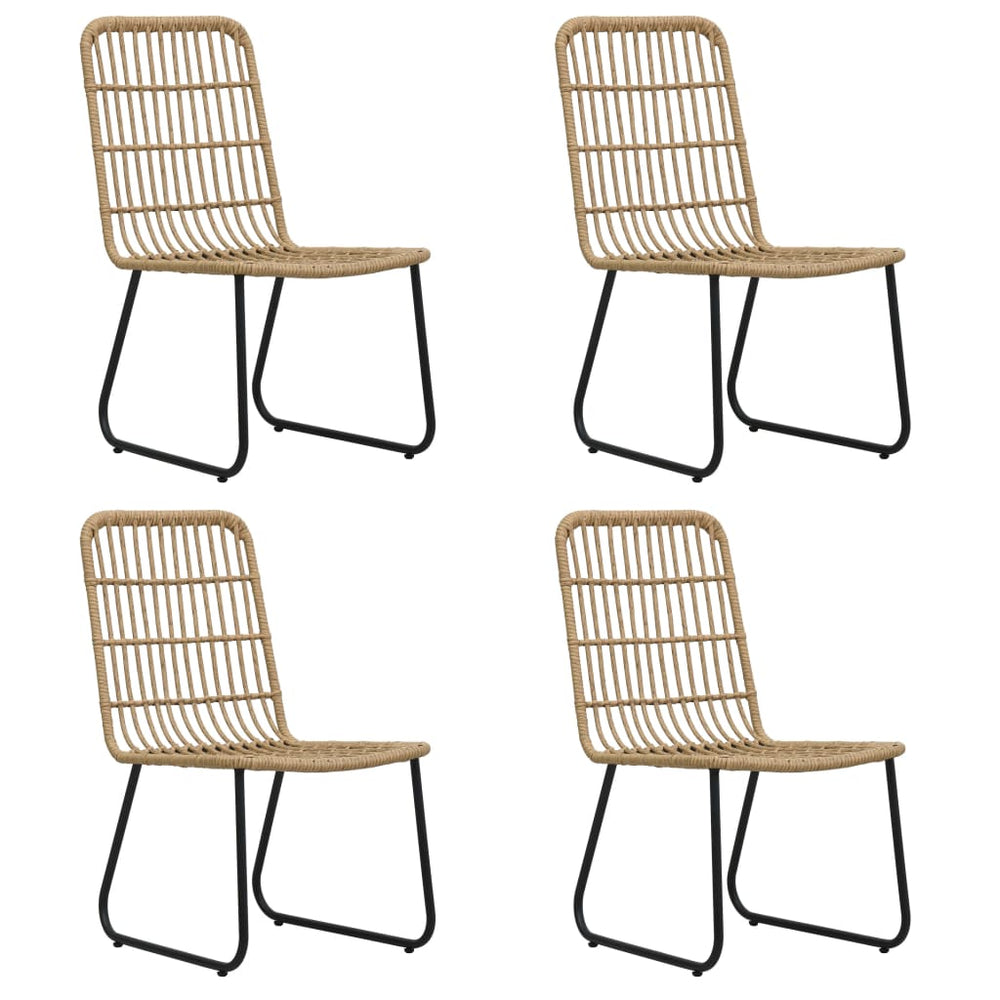 5-delige Tuinset poly rattan en glas MeubelReus