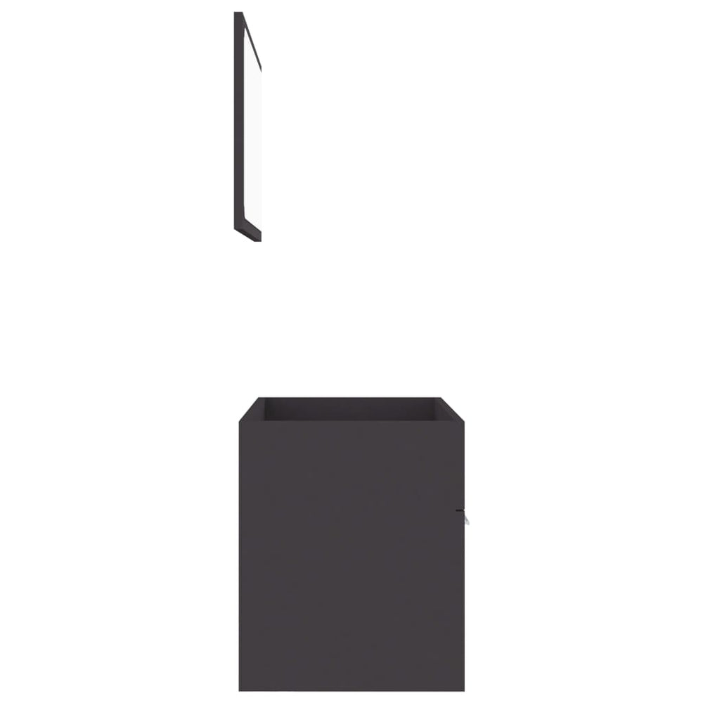 2-delige Badkamermeubelset spaanplaat grijs MeubelReus