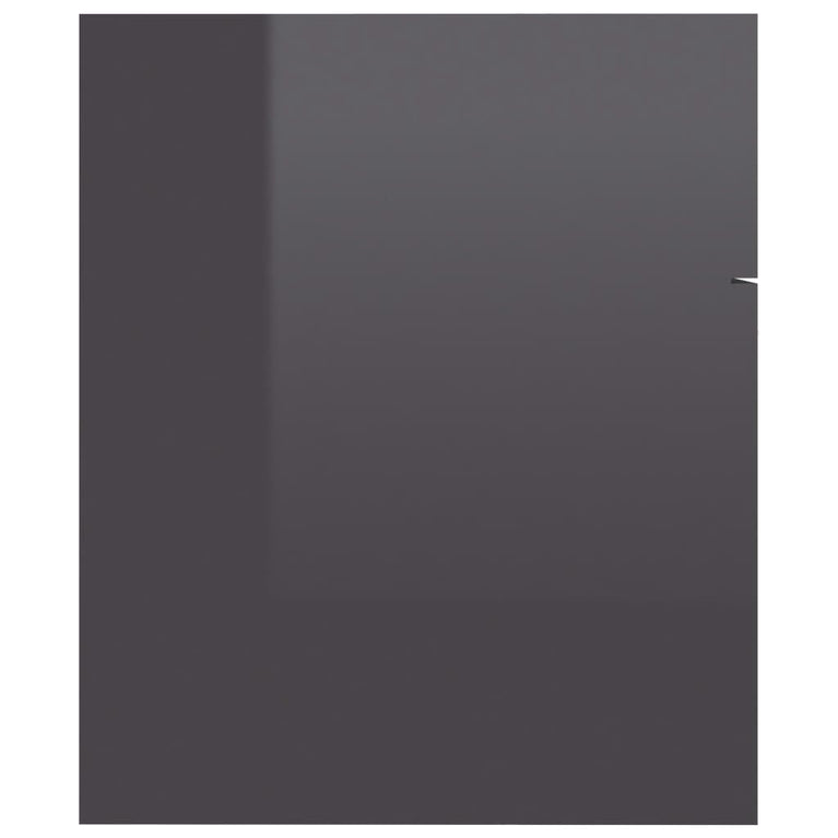 2-delige Badkamermeubelset spaanplaat hoogglans grijs MeubelReus