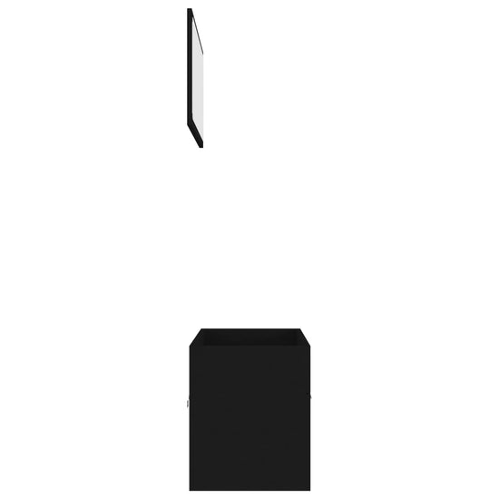 2-delige Badkamermeubelset spaanplaat zwart MeubelReus