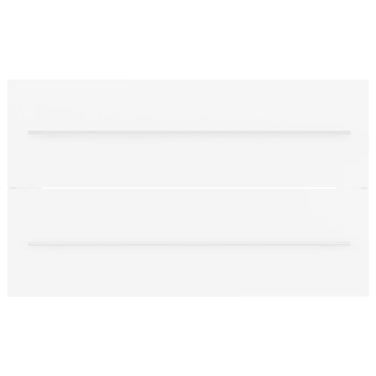 2-delige Badkamermeubelset spaanplaat wit en sonoma eikenkleur