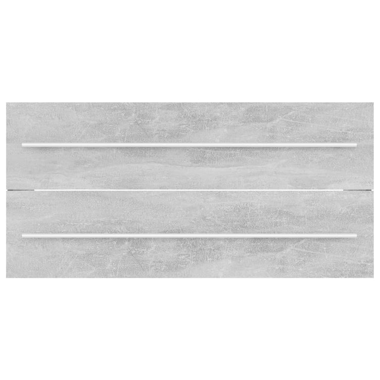 2-delige Badkamermeubelset spaanplaat betongrijs