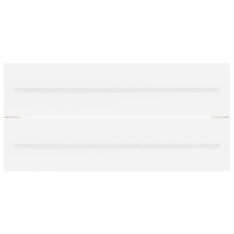 2-delige Badkamermeubelset spaanplaat wit en sonoma eikenkleur