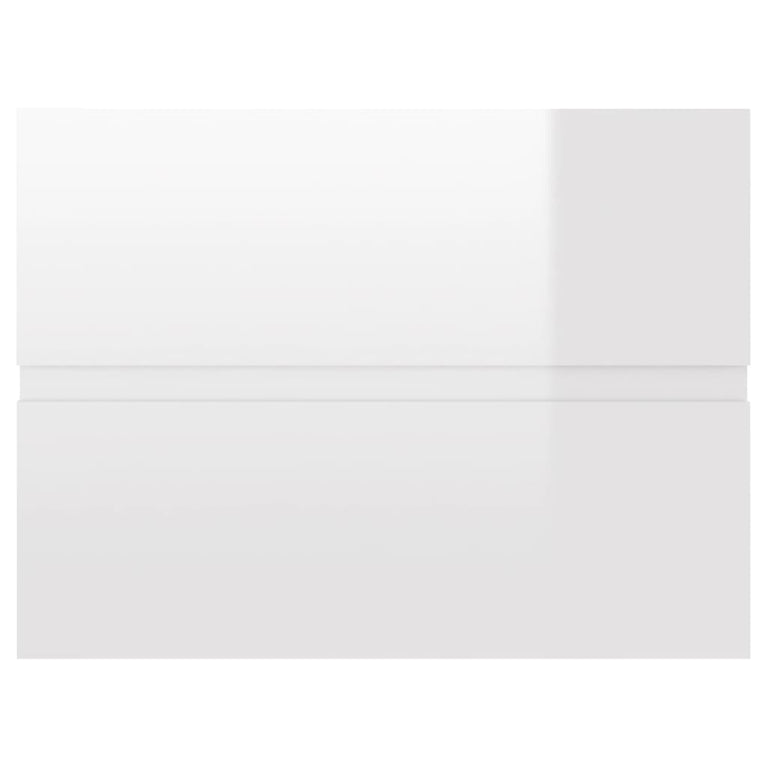 2-delige Badkamermeubelset spaanplaat hoogglans wit