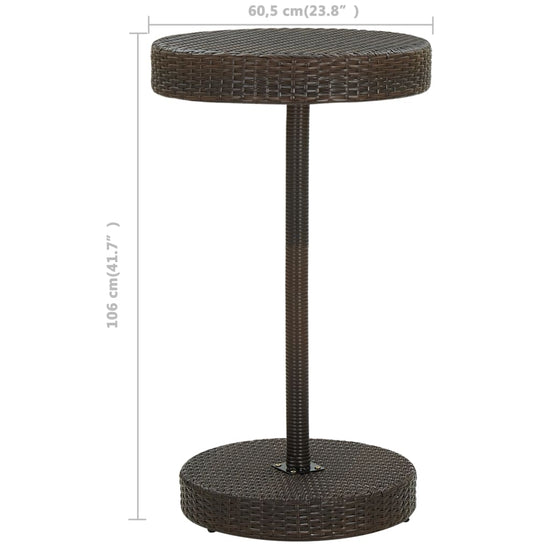 3-delige Tuinbarset met kussens poly rattan bruin MeubelReus