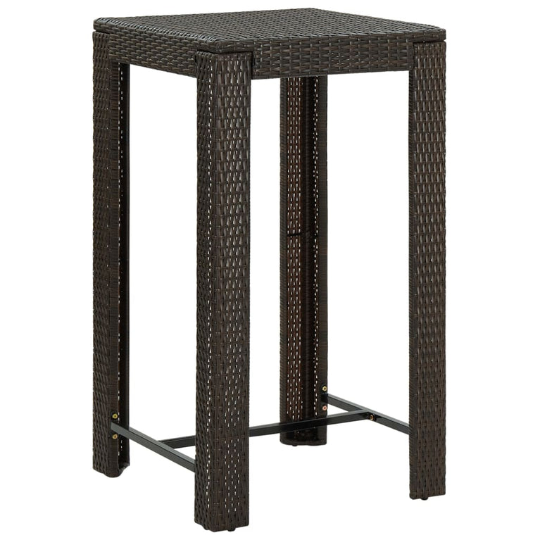 3-delige Tuinbarset met kussens poly rattan bruin MeubelReus