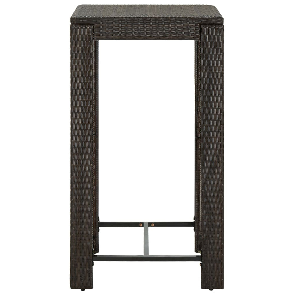 3-delige Tuinbarset met kussens poly rattan bruin MeubelReus