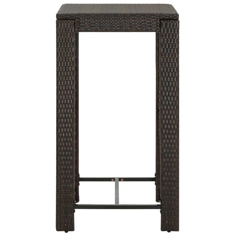 3-delige Tuinbarset met kussens poly rattan bruin MeubelReus
