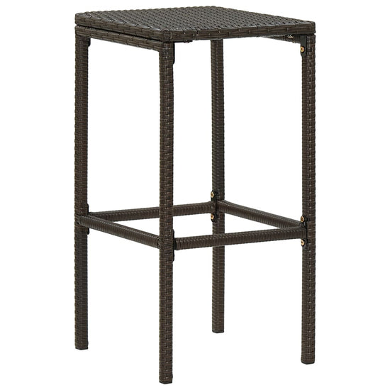 3-delige Tuinbarset met kussens poly rattan bruin MeubelReus