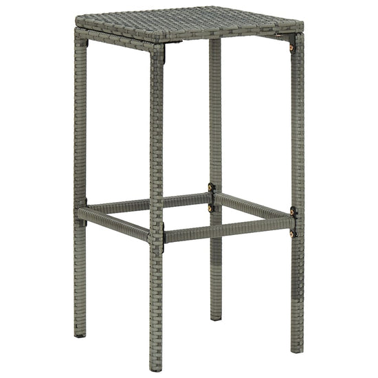 3-delige Tuinbarset met kussens poly rattan grijs MeubelReus