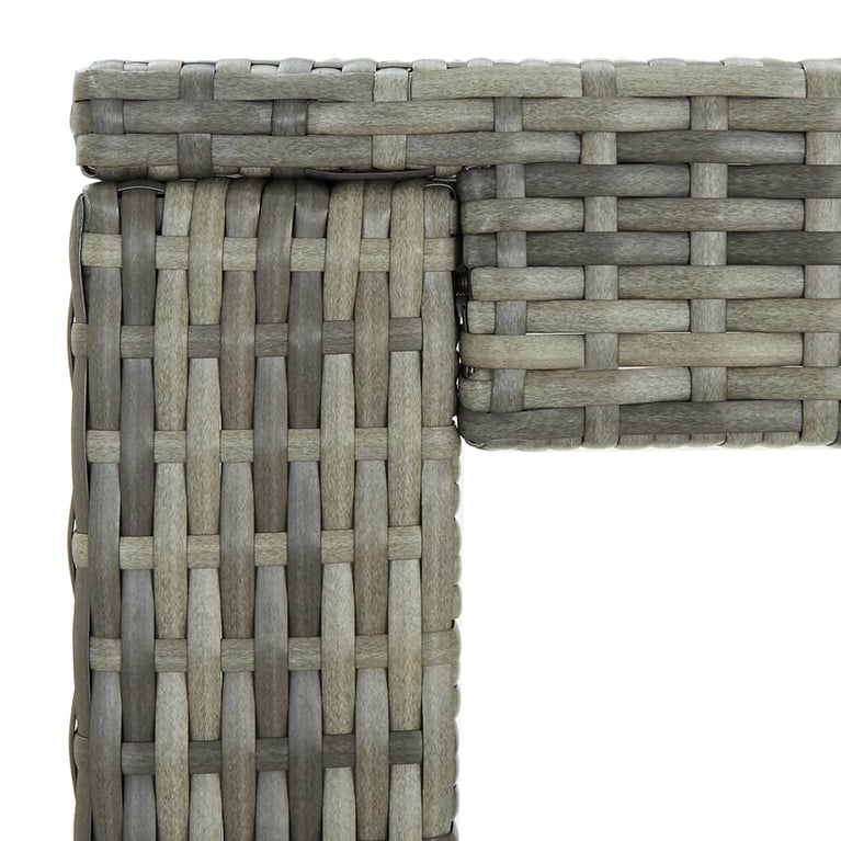 3-delige Tuinbarset met kussens poly rattan grijs MeubelReus