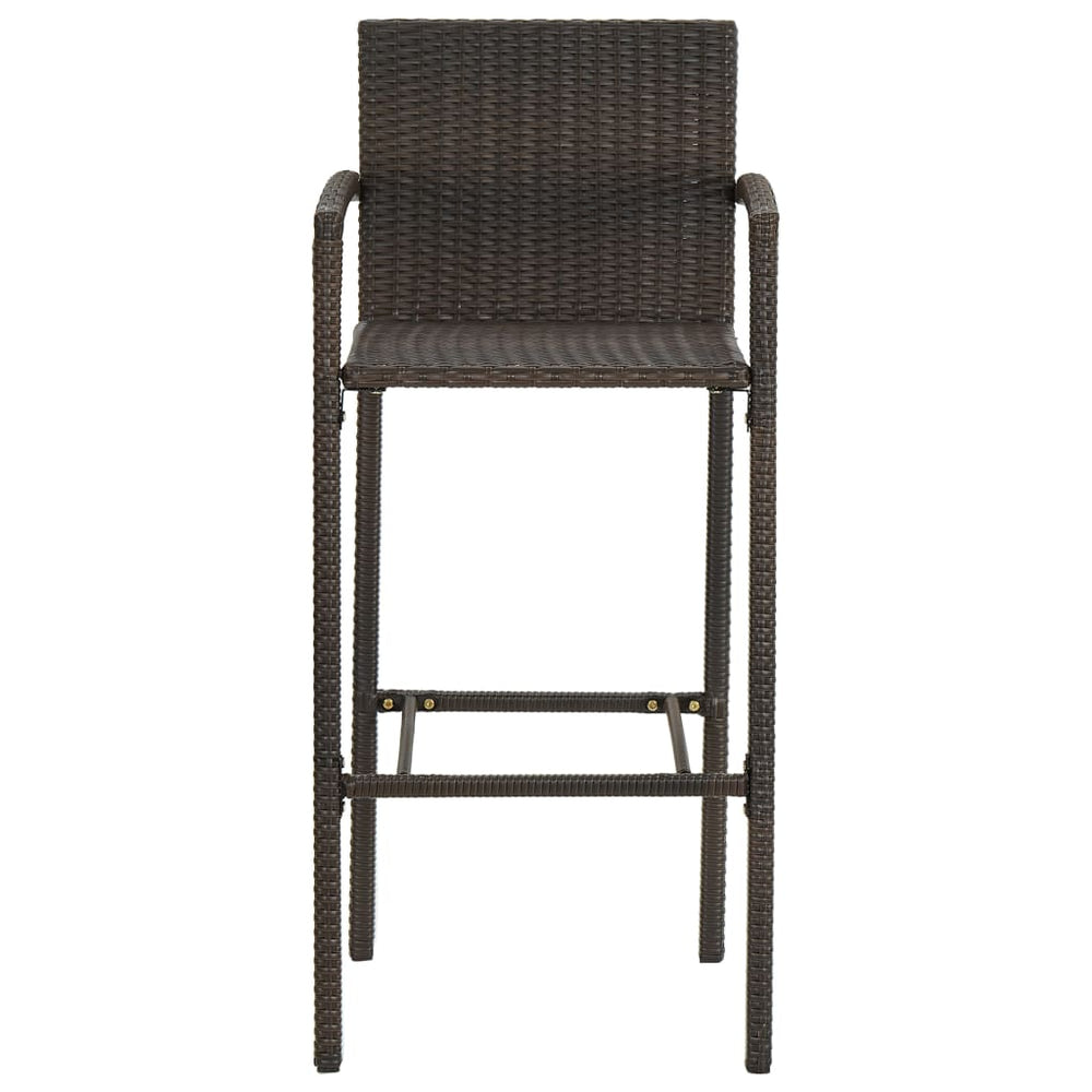 3-delige Tuinbarset met armleuningen poly rattan bruin MeubelReus