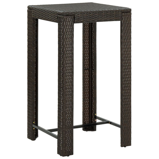 3-delige Tuinbarset met armleuningen poly rattan bruin MeubelReus