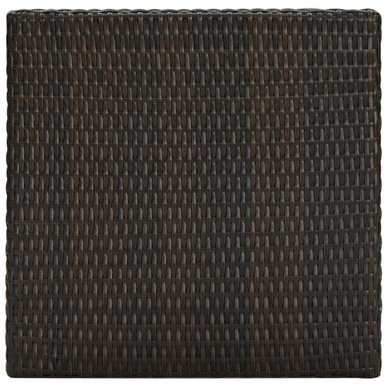 3-delige Tuinbarset met armleuningen poly rattan bruin MeubelReus