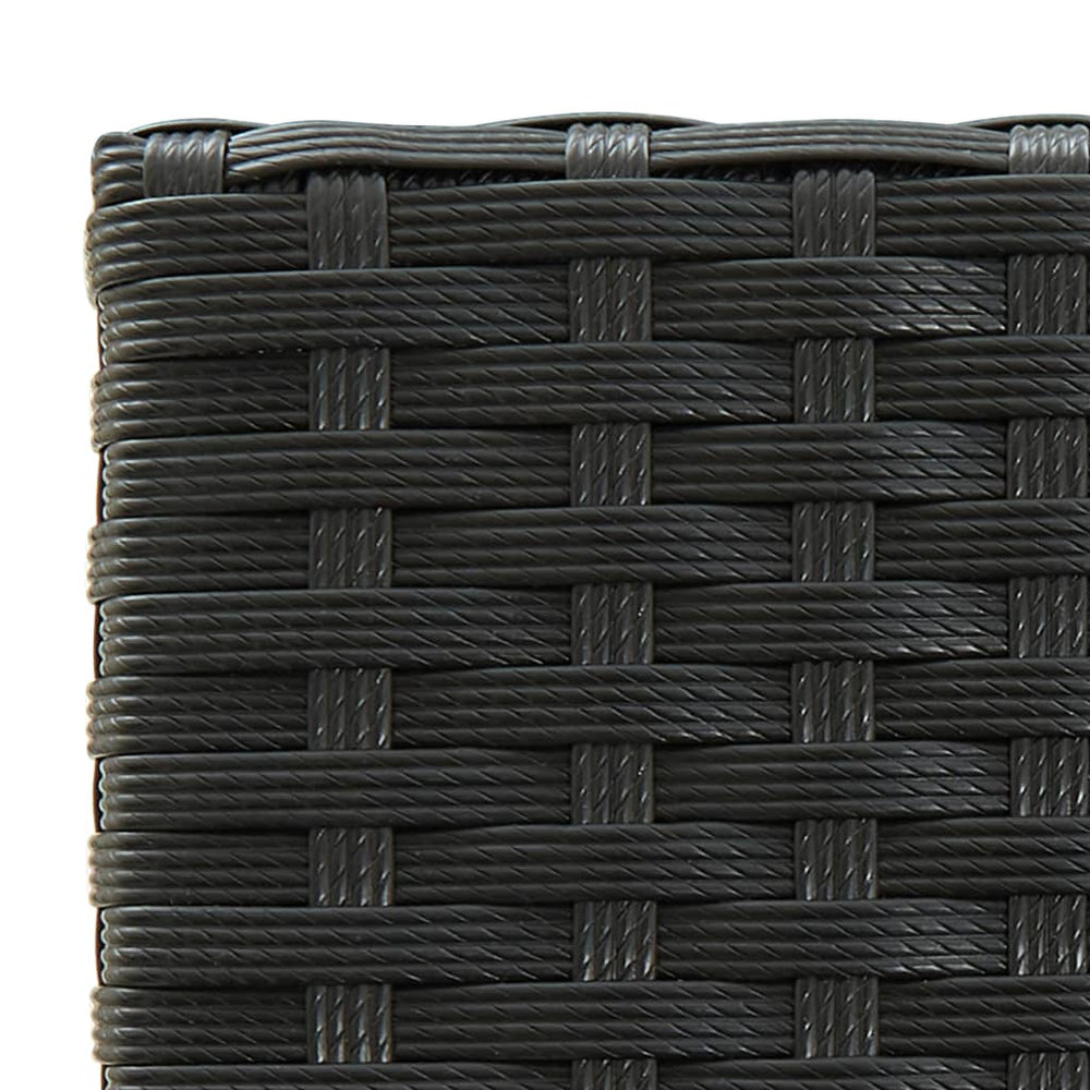3-delige Tuinbarset met armleuningen poly rattan zwart MeubelReus