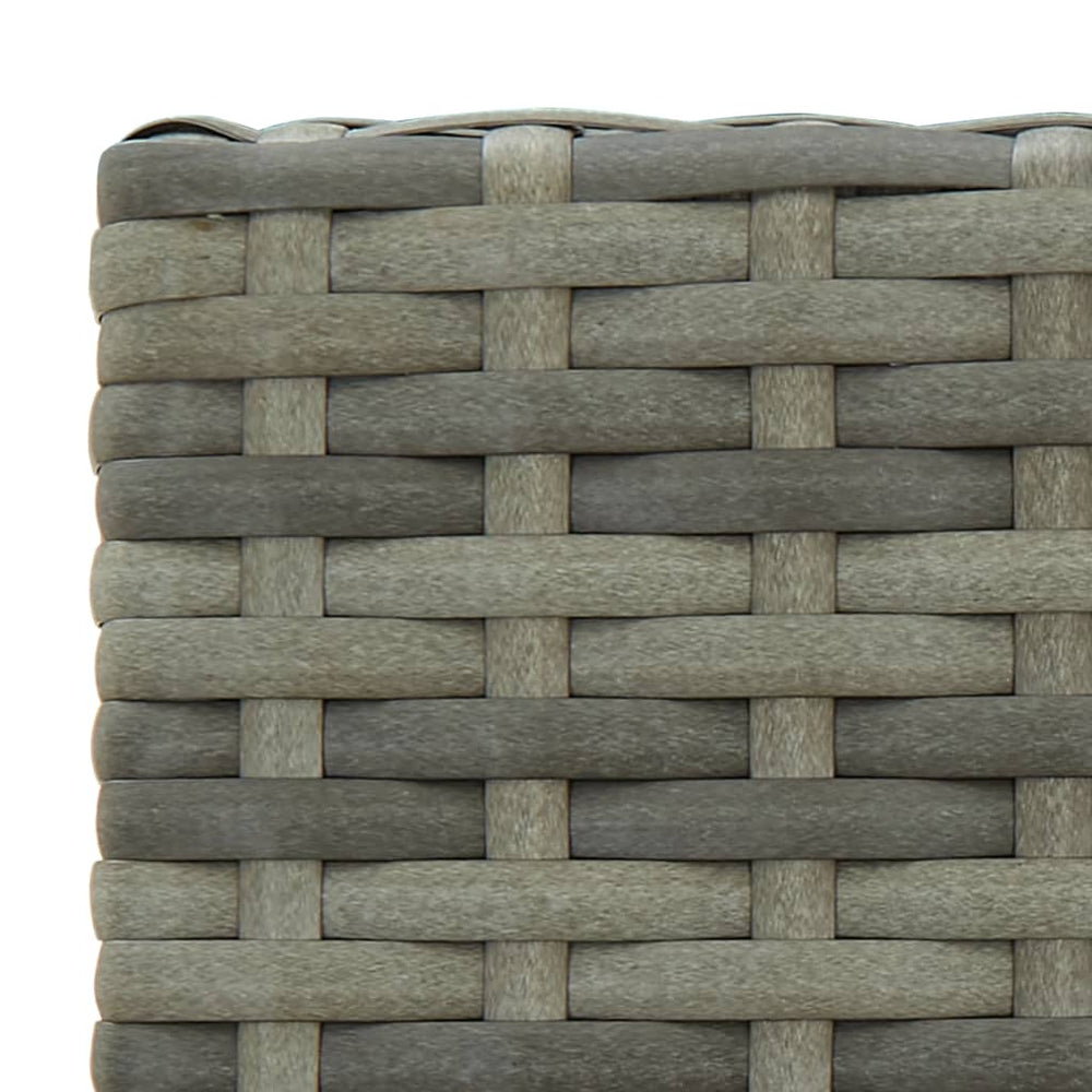 3-delige Tuinbarset met armleuningen poly rattan grijs MeubelReus